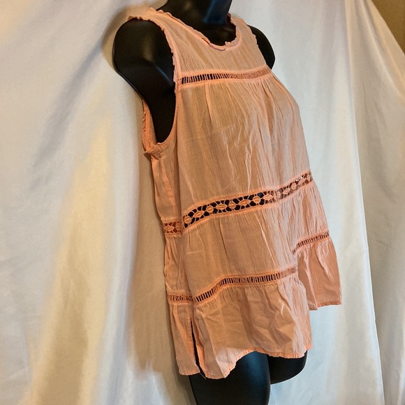 Loft Crinkled Style Peach Tank top Size XS Petite - Picture 2 of 10